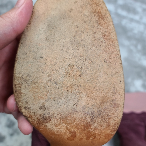 Moschino Cheap And Chic Mauve Maroon Pink Leather Suede Cylinder Heel - Picture 16 of 16